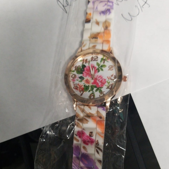 Vansvar Women Silicone Flower Watch Fashion Women - Picture 3 of 3